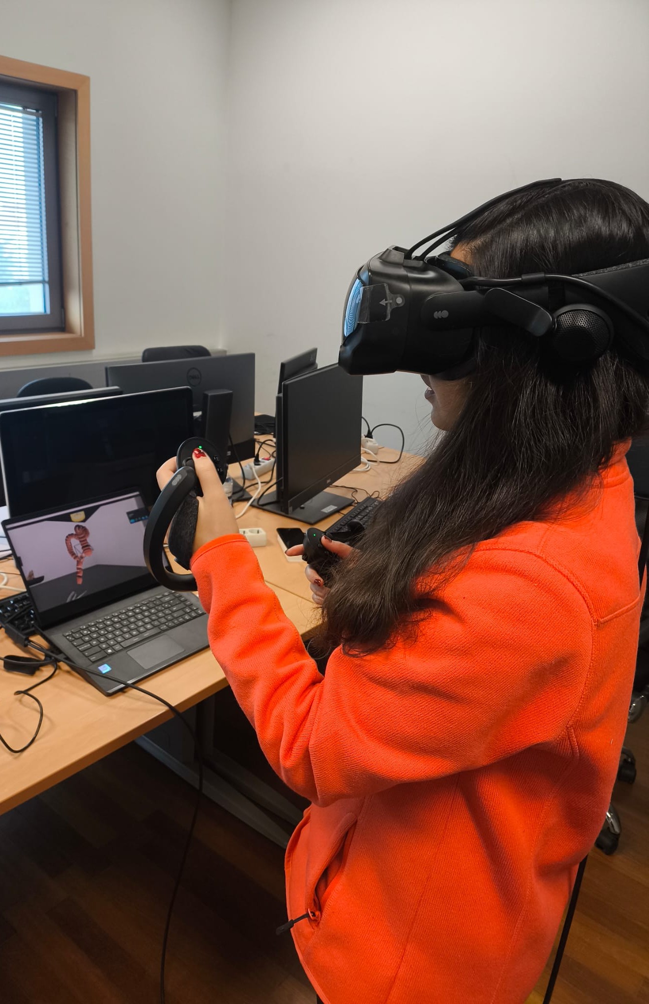 Testing of the simulator by a student