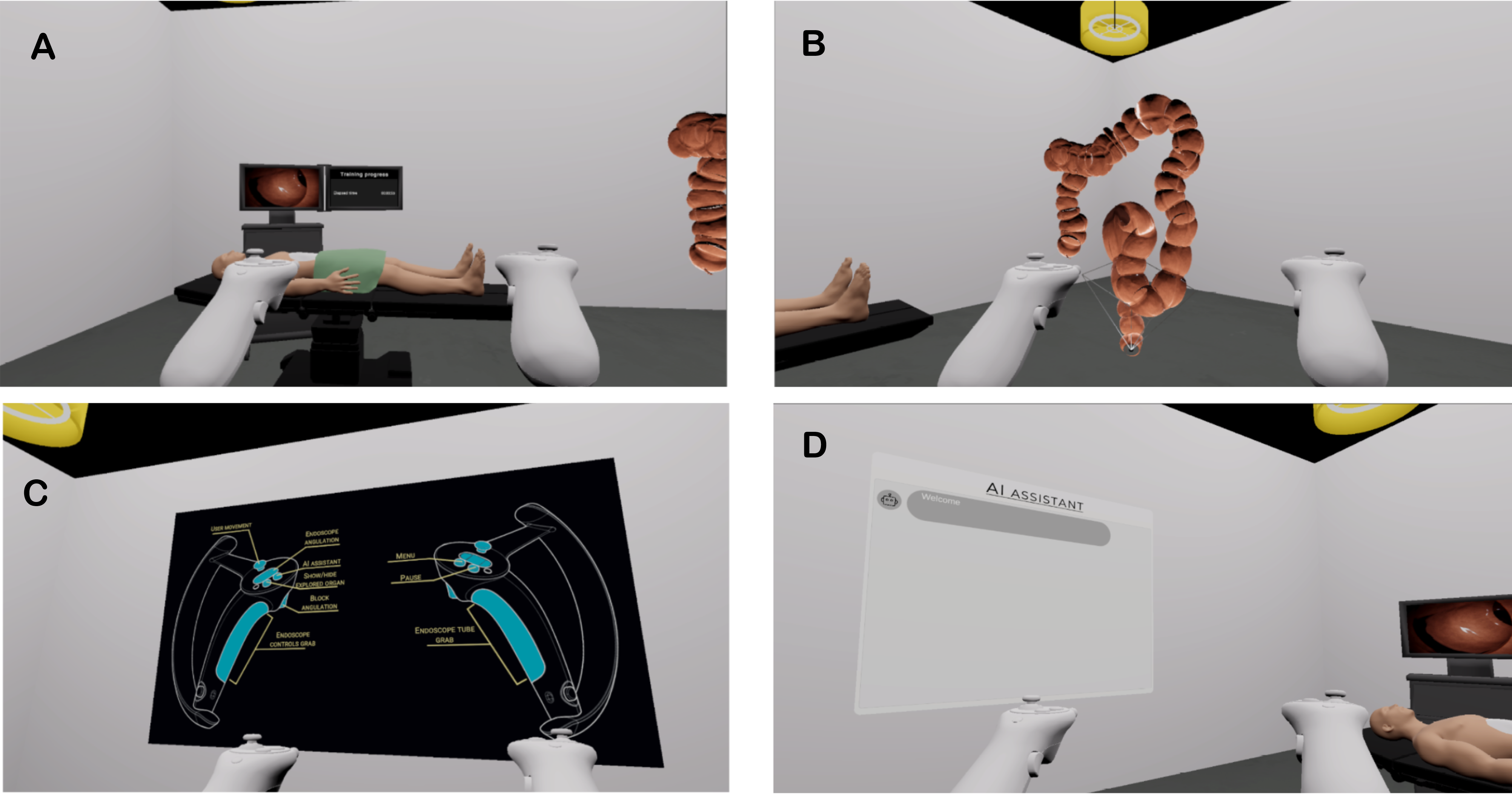 Different views of the first VR scenes, v3.0
