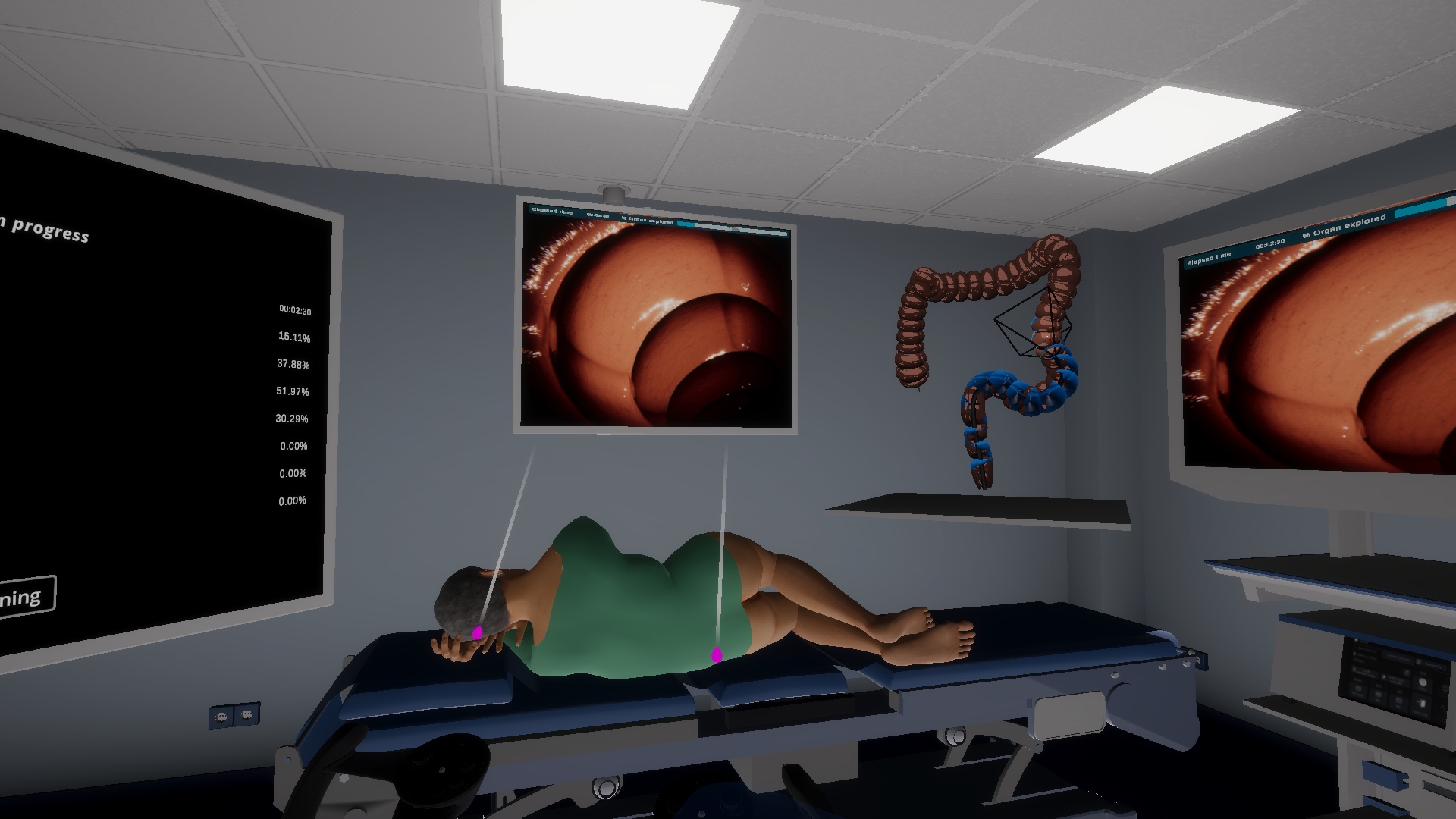Coverage training in the VR simulator, v4.0